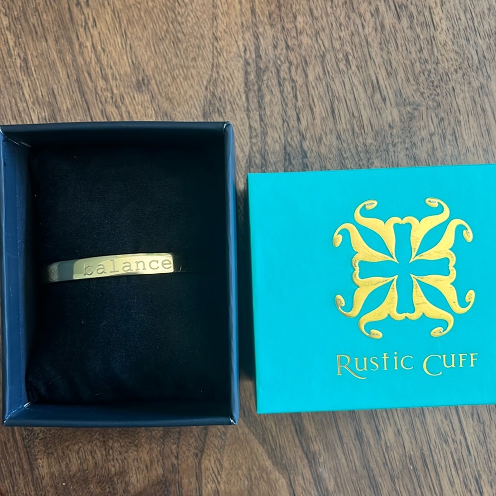 Rustic cuff “balance” bracelet